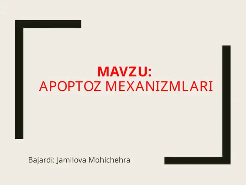 Apoptoz mexanizmlari