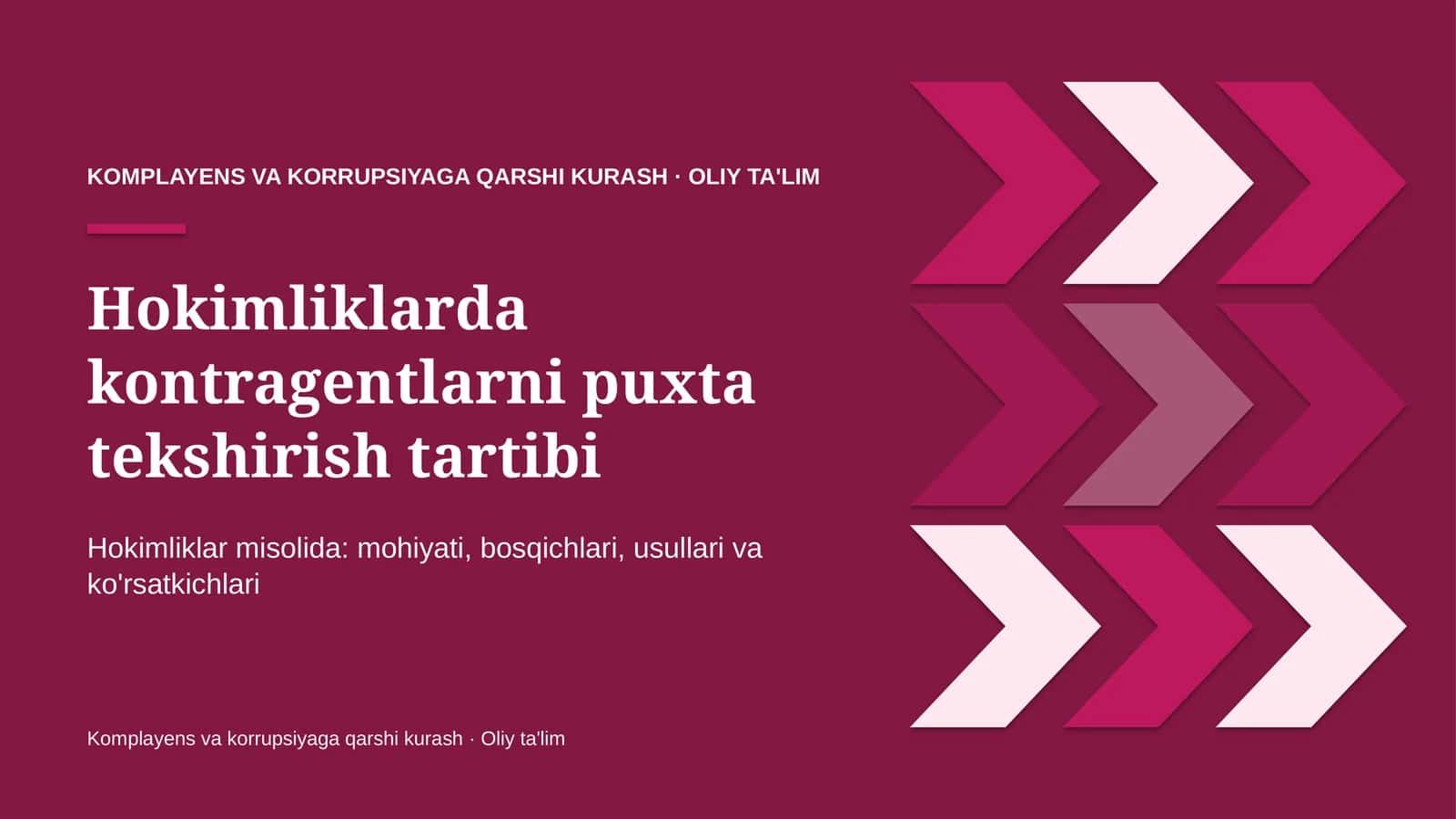 Hokimliklarda kontragentlarni puxta tekshirish tartibi