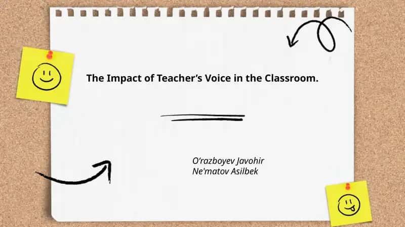 The Impact of Teacher’s Voice in the Classroom.