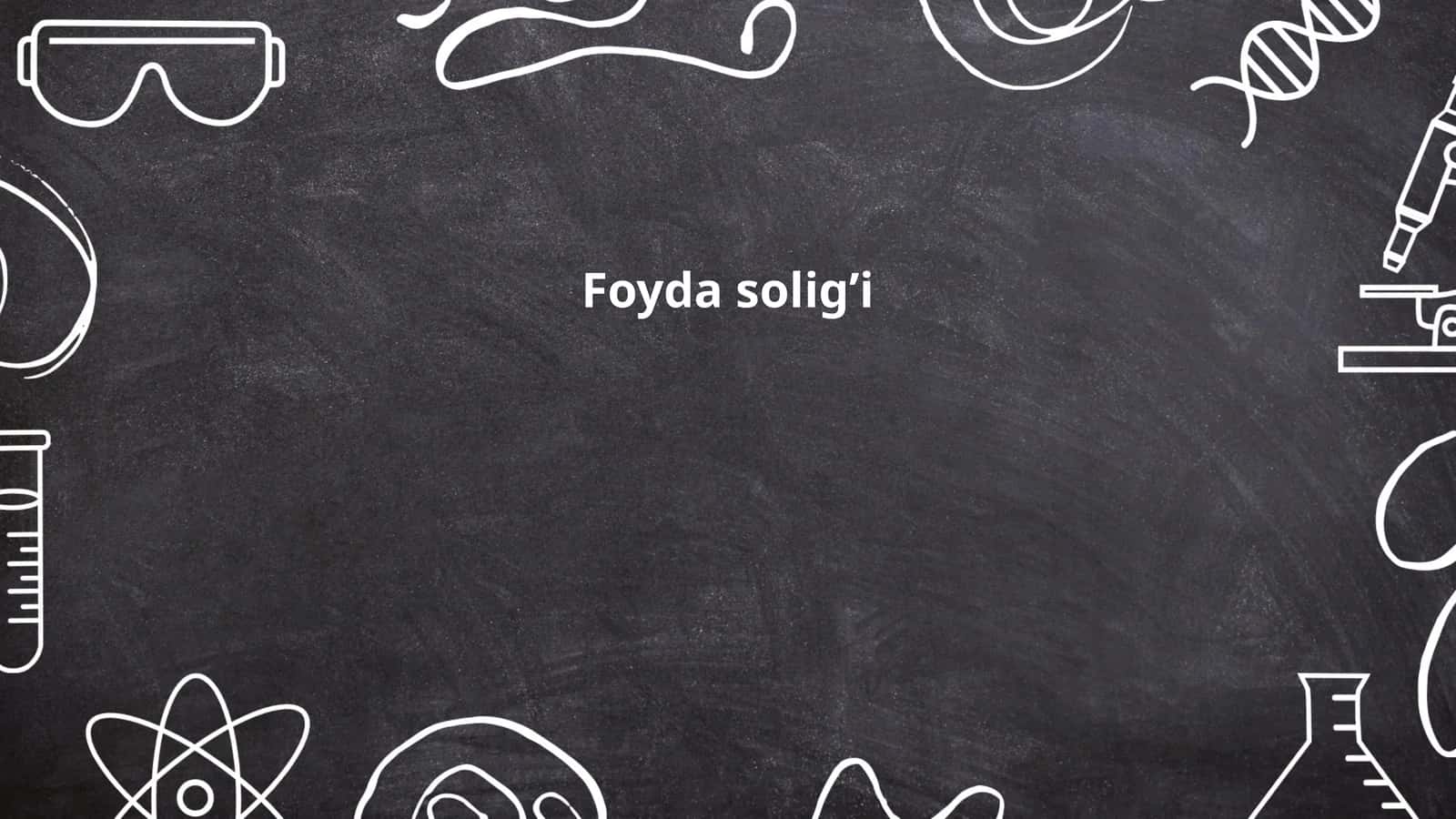 Foyda solig’i