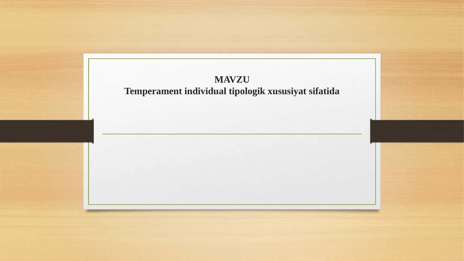 Temperament individual tipologik xususiyat sifatida