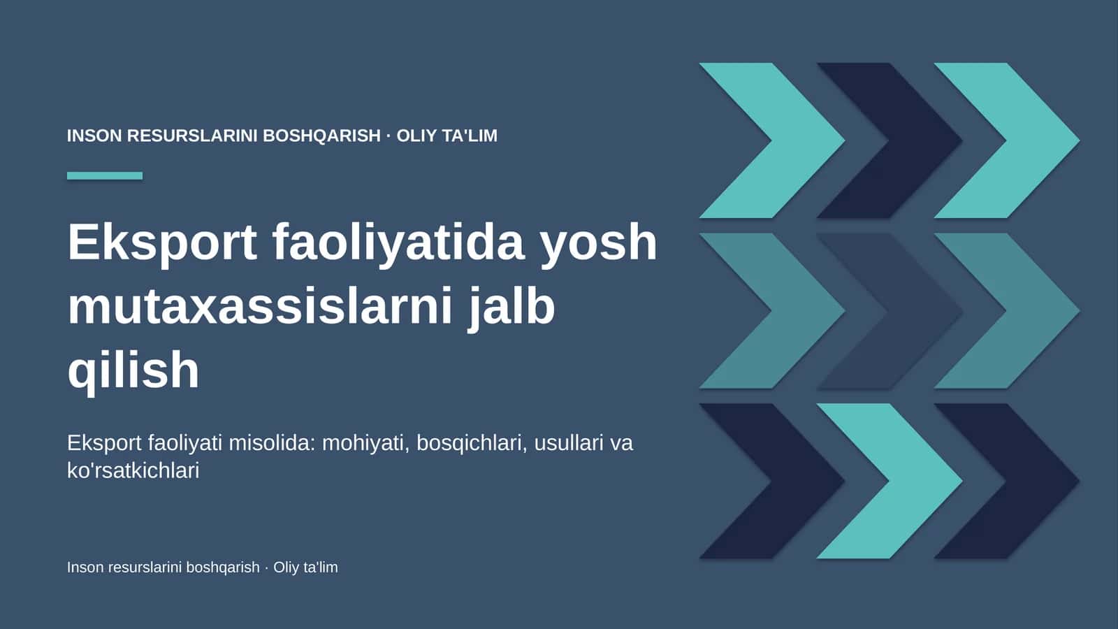 eksport faoliyatida yosh mutaxassislarni jalb qilish 6281