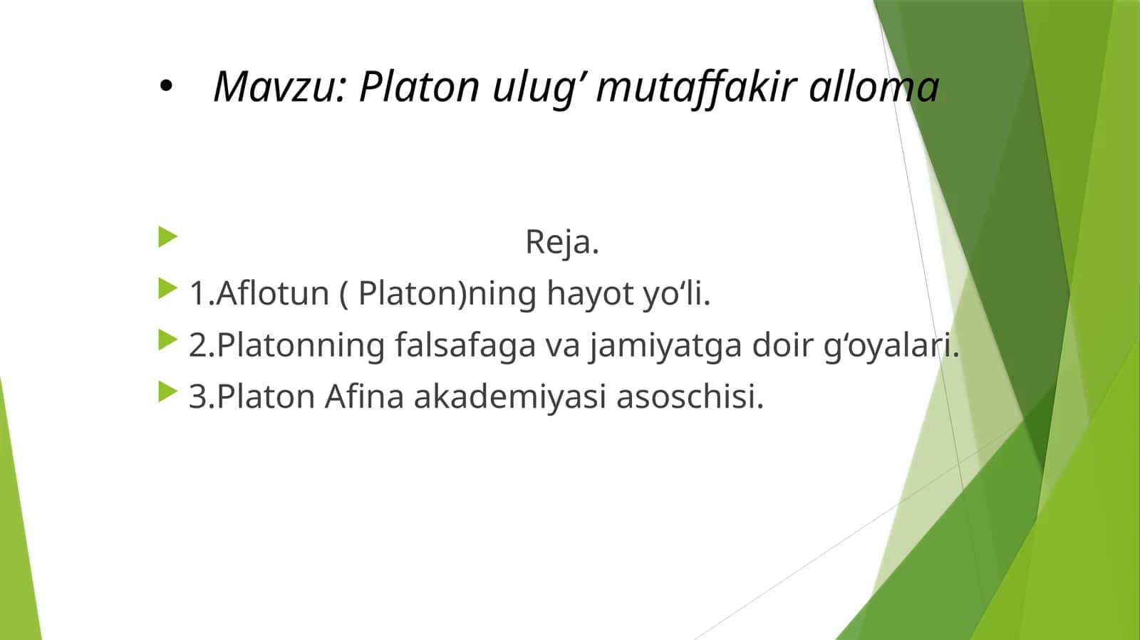 Platon ulug’ mutaffakir alloma