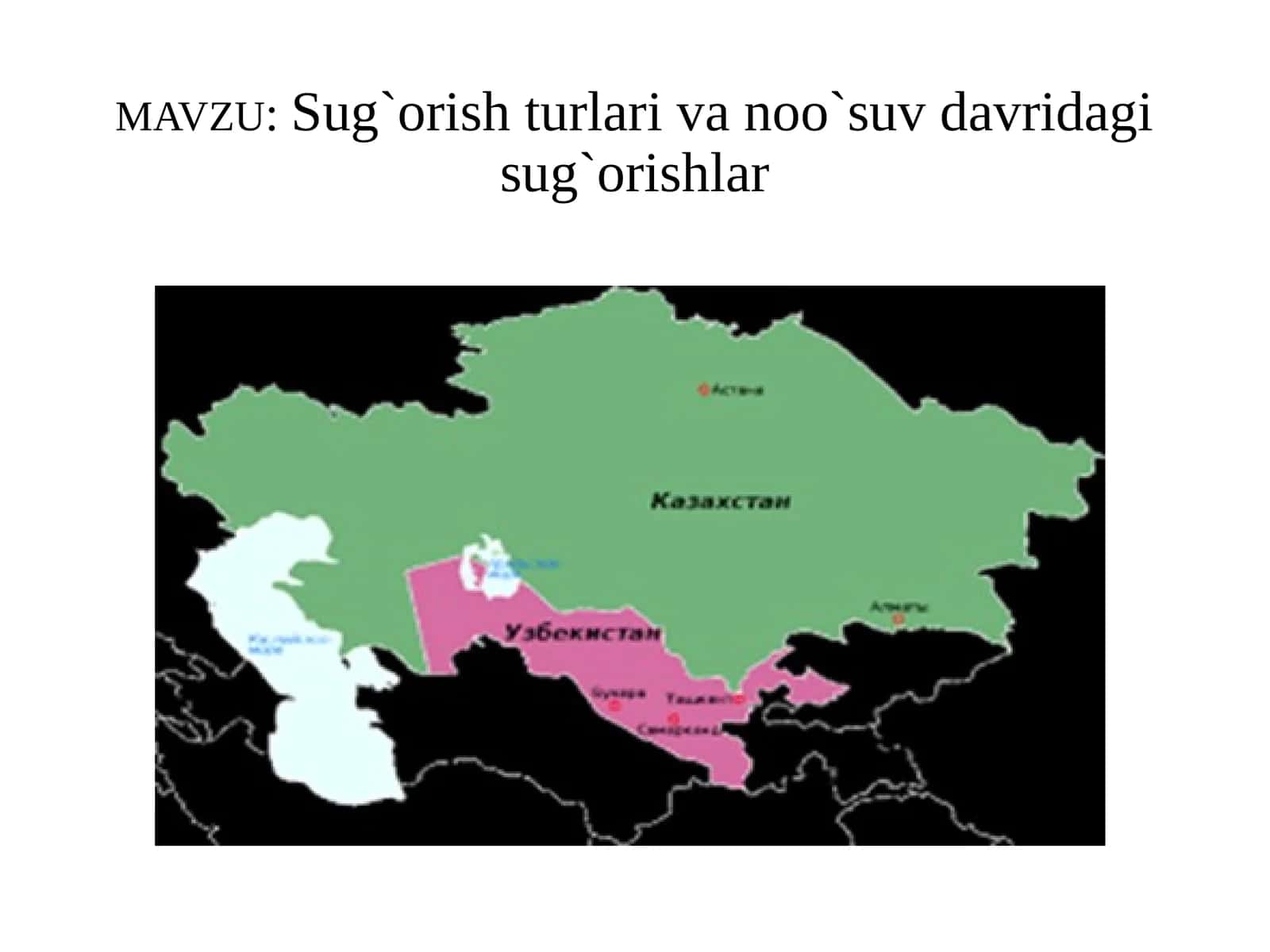 Sug`orish turlari va noo`suv davridagi sug`orishlar
