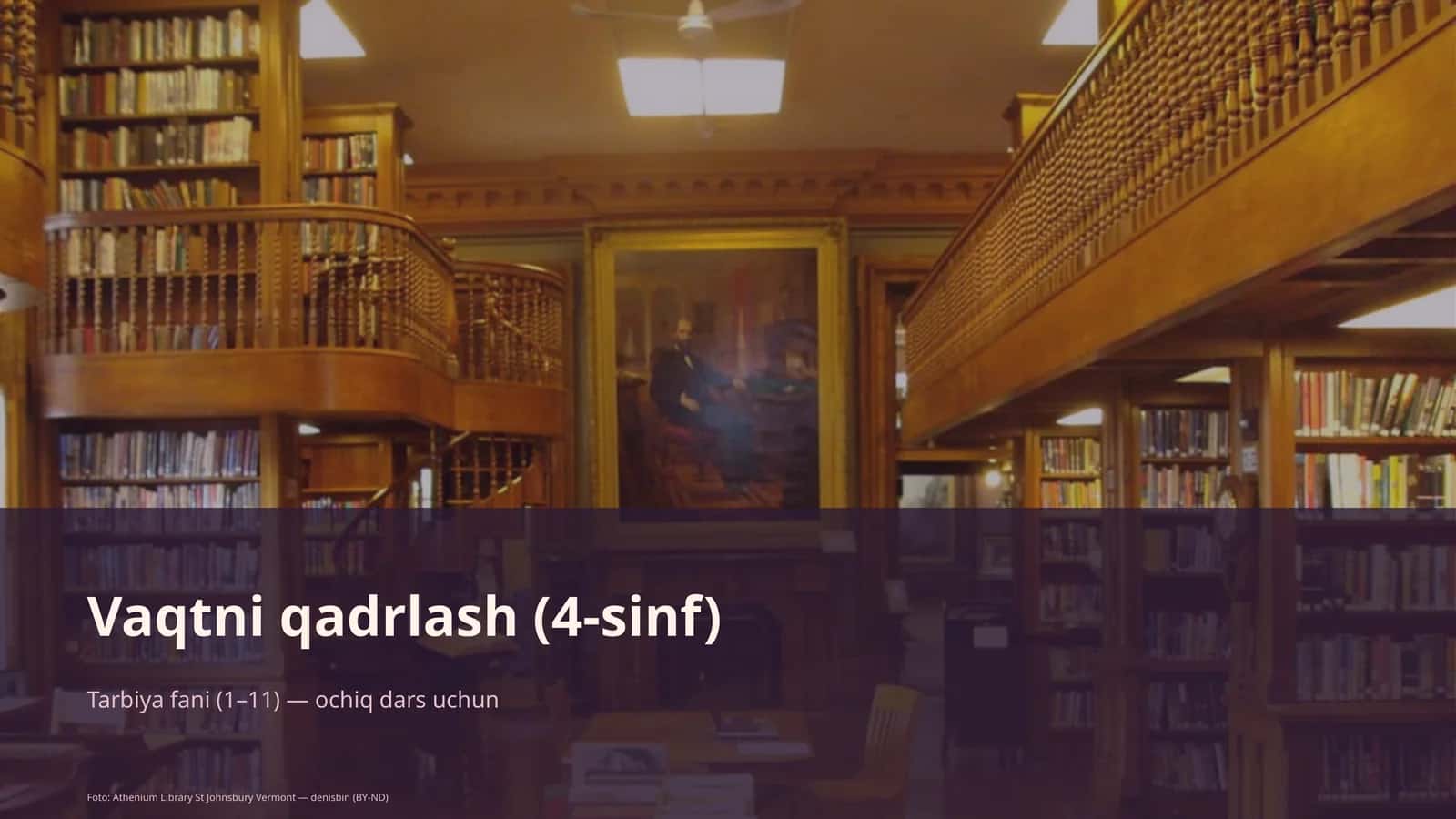 Vaqtni qadrlash (4-sinf)