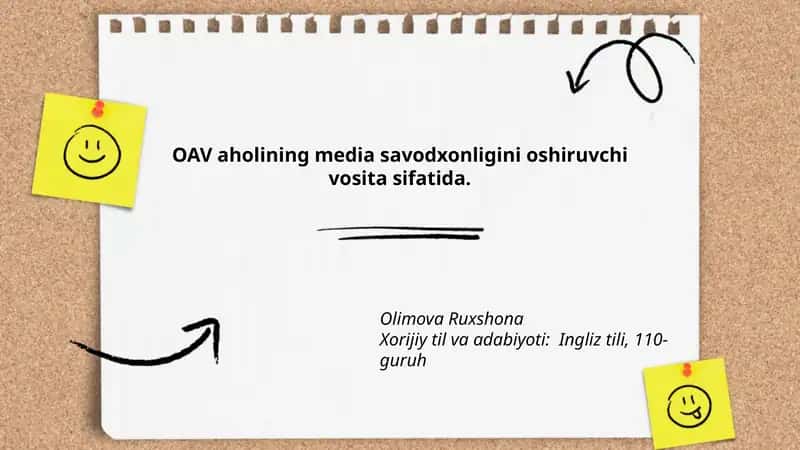 OAVning media savodxonlikni oshirish