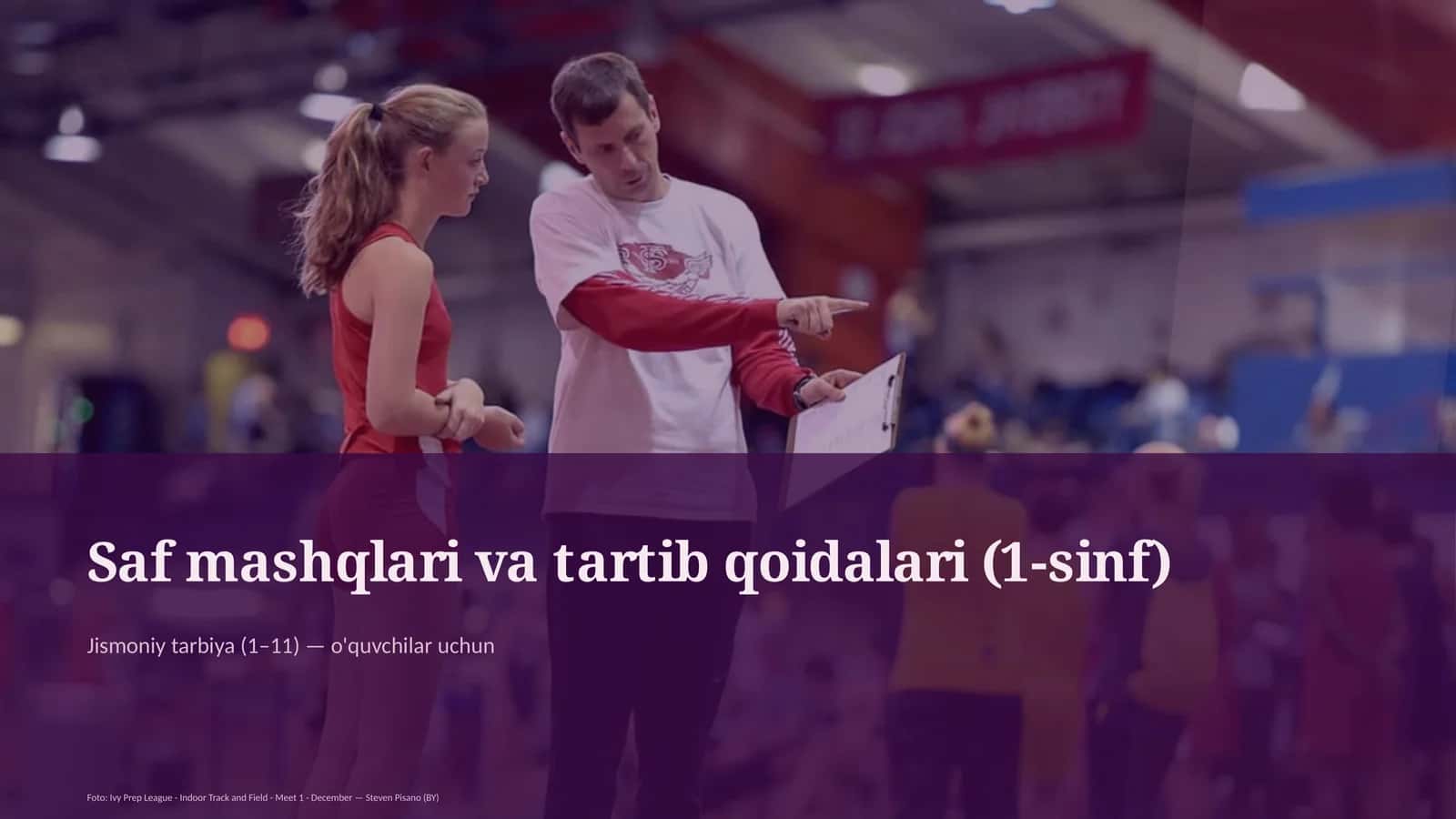 Saf mashqlari va tartib qoidalari (1-sinf)