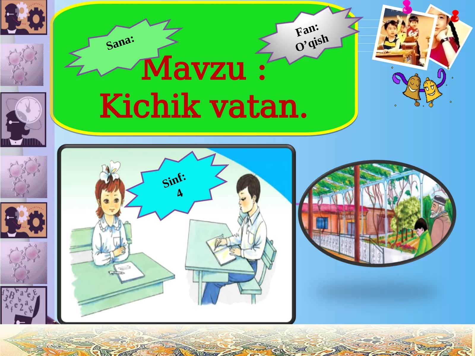 4-sinf O'qish fanidan Kichik Vatan mavzusida dars ishlanma