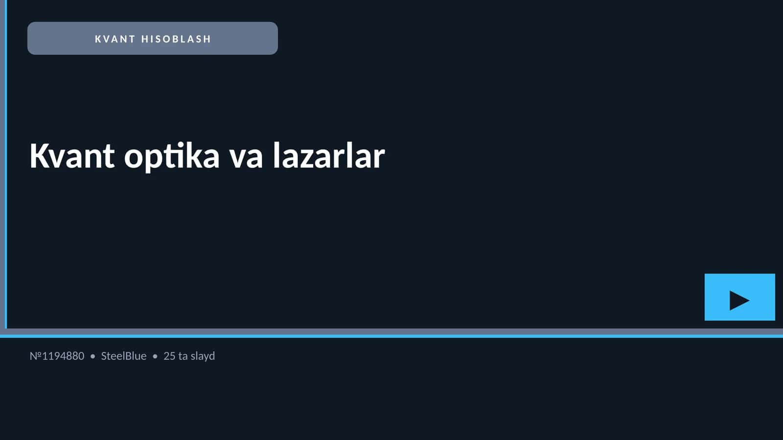KVANT HISOBLASH