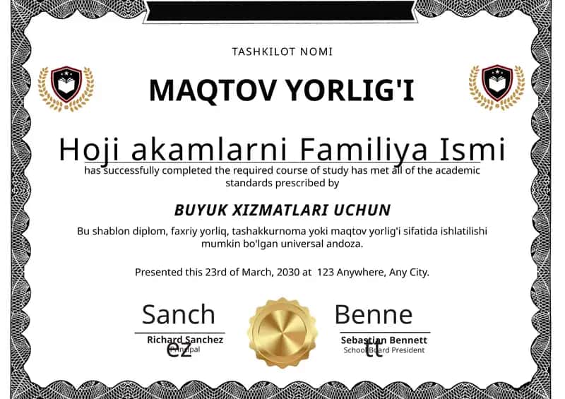 MAQTOV YORLIG'I