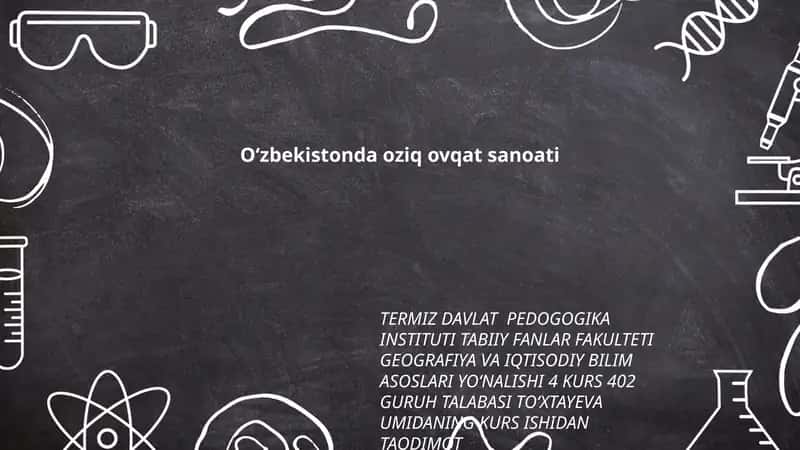 Oʻzbekistonda oziq ovqat sanoati