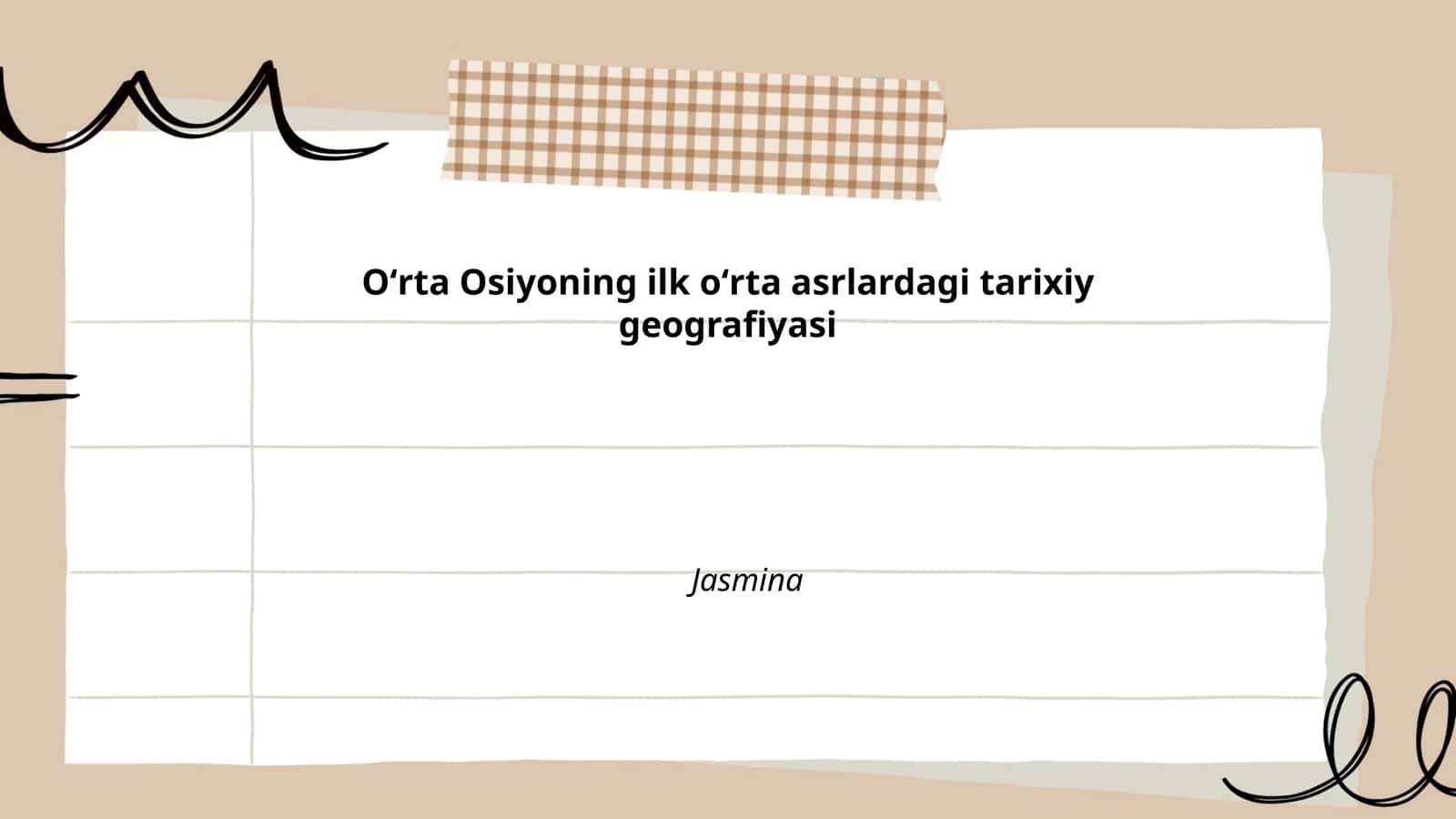 Oʻrta Osiyoning ilk oʻrta asrlardagi tarixiy geografiyasi