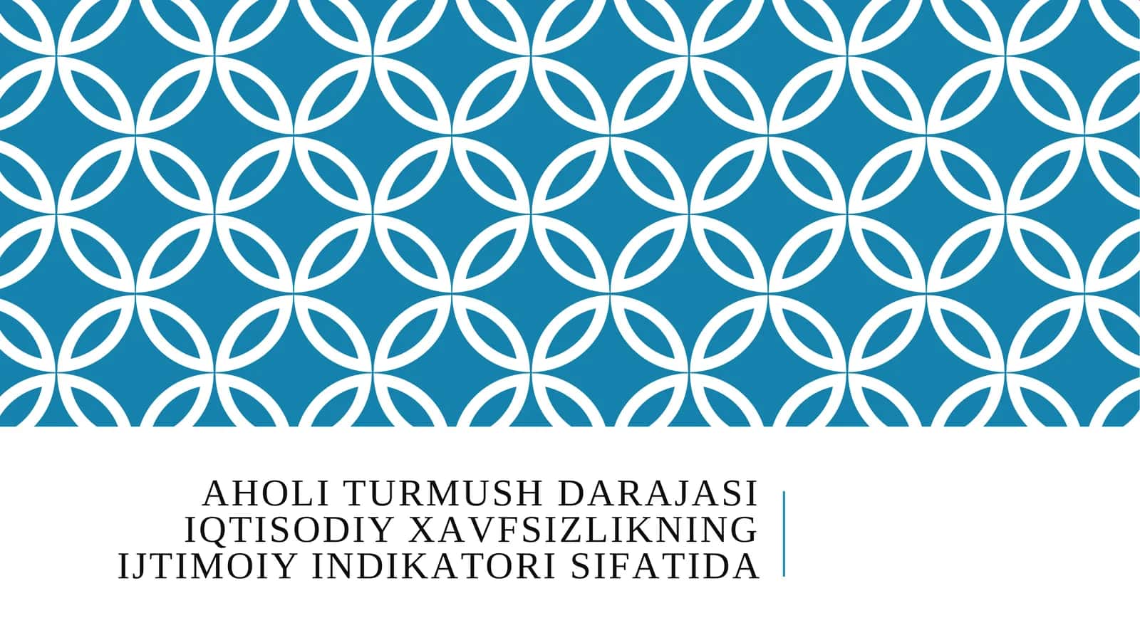 Aholi turmush darajasi iqtisodiy xavfsizlikning ijtimoiy indikatori