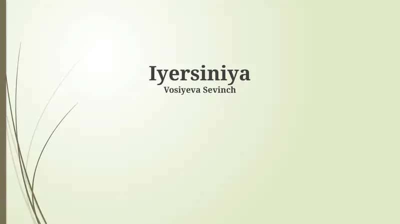 Yersinioz