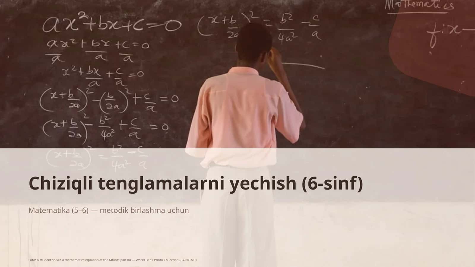 Chiziqli tenglamalarni yechish (6-sinf)