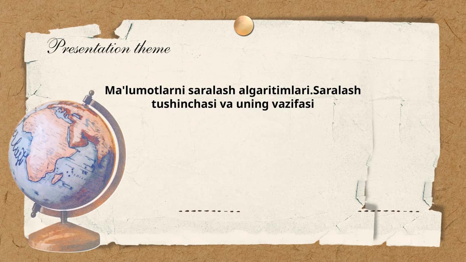 Ma'lumotlarni saralash algaritimlari.Saralash tushinchasi va uning vazifasi