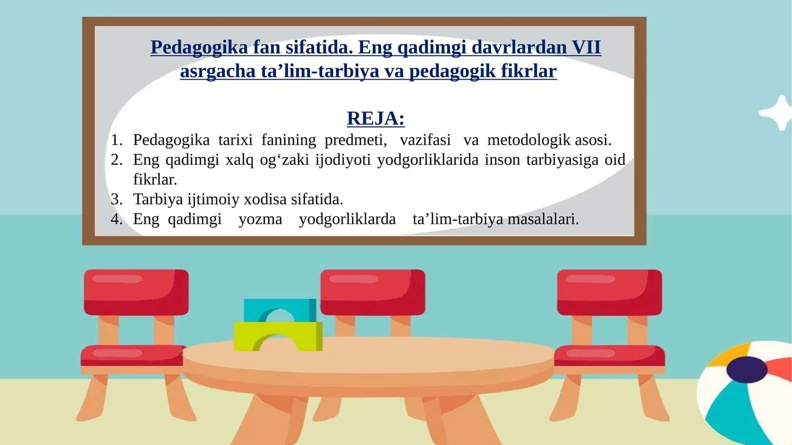Pedagogika tarixi va nazariyasi