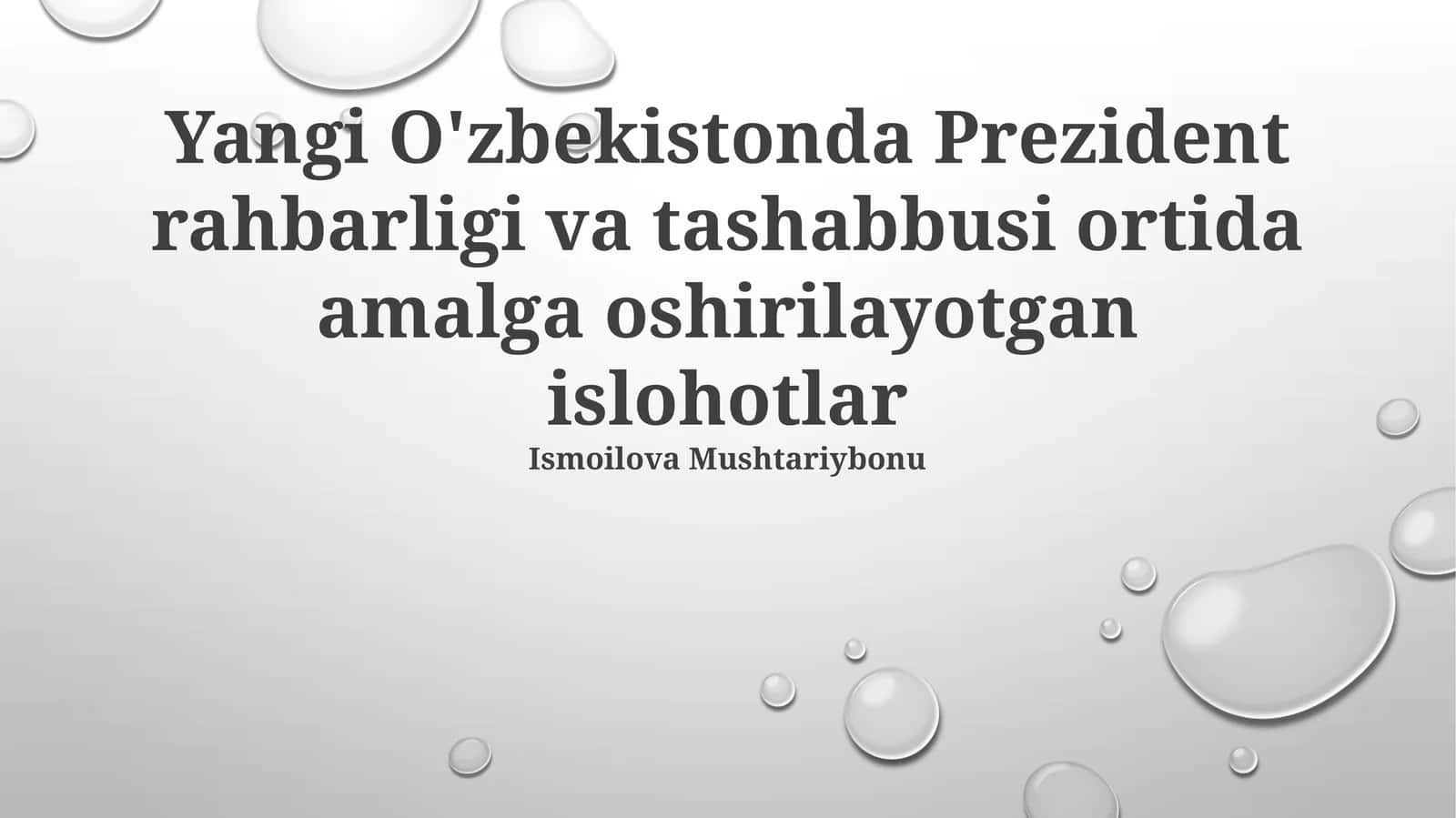 Prezident Rahbarligi va Tashabbusi