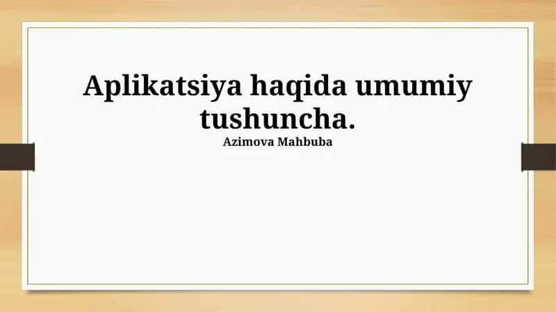 Aplikatsiya