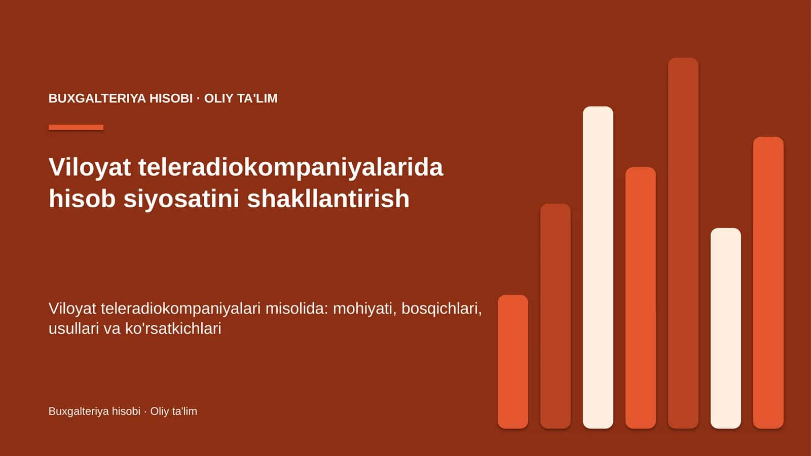 viloyat teleradiokompaniyalarida hisob siyosatini shakllantirish 5860