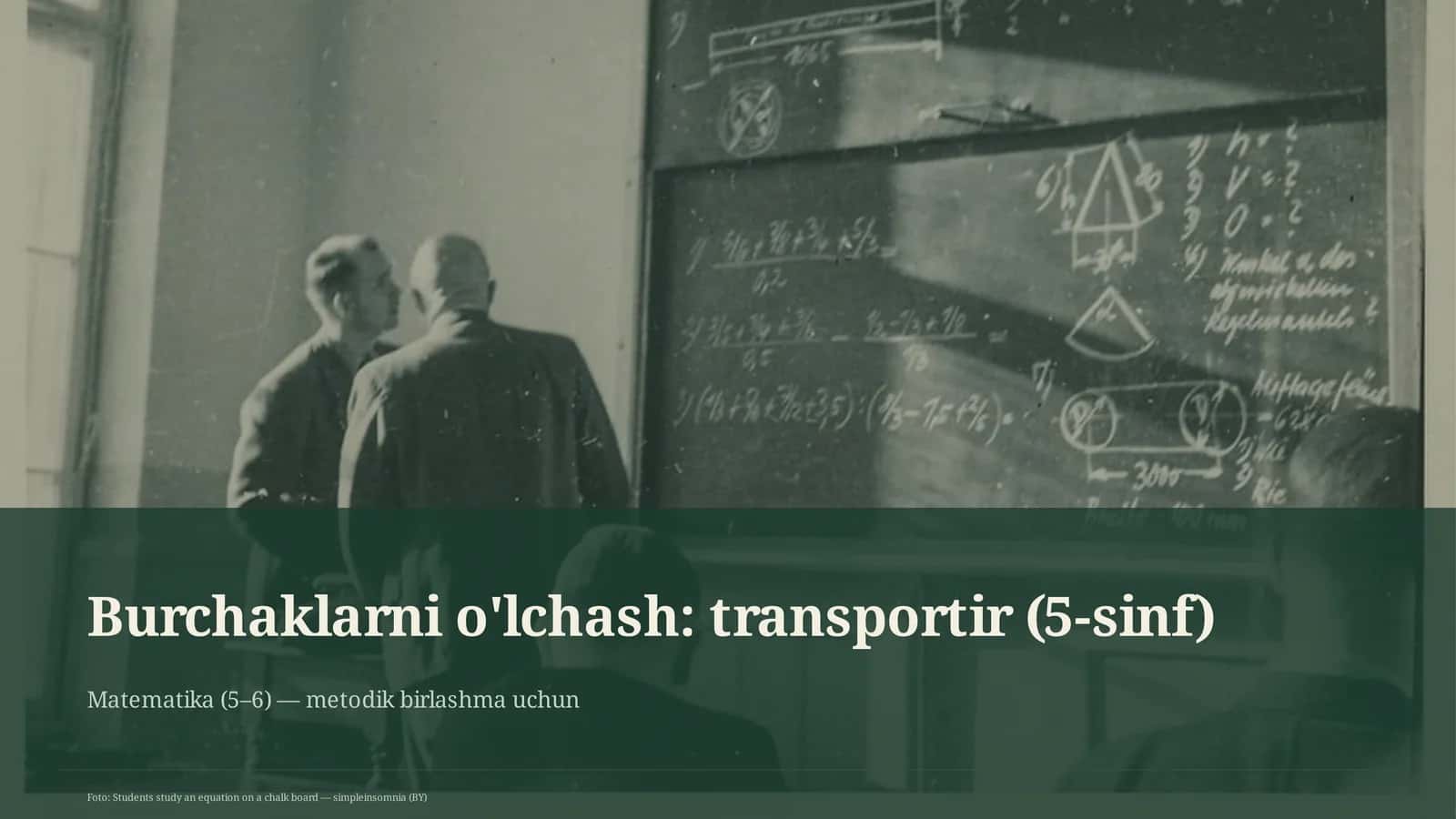 Burchaklarni o'lchash: transportir (5-sinf)