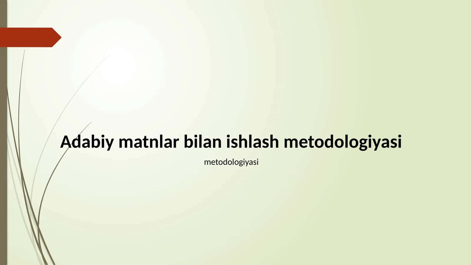 Adabiy matnlar bilan ishlash metodologiyasi