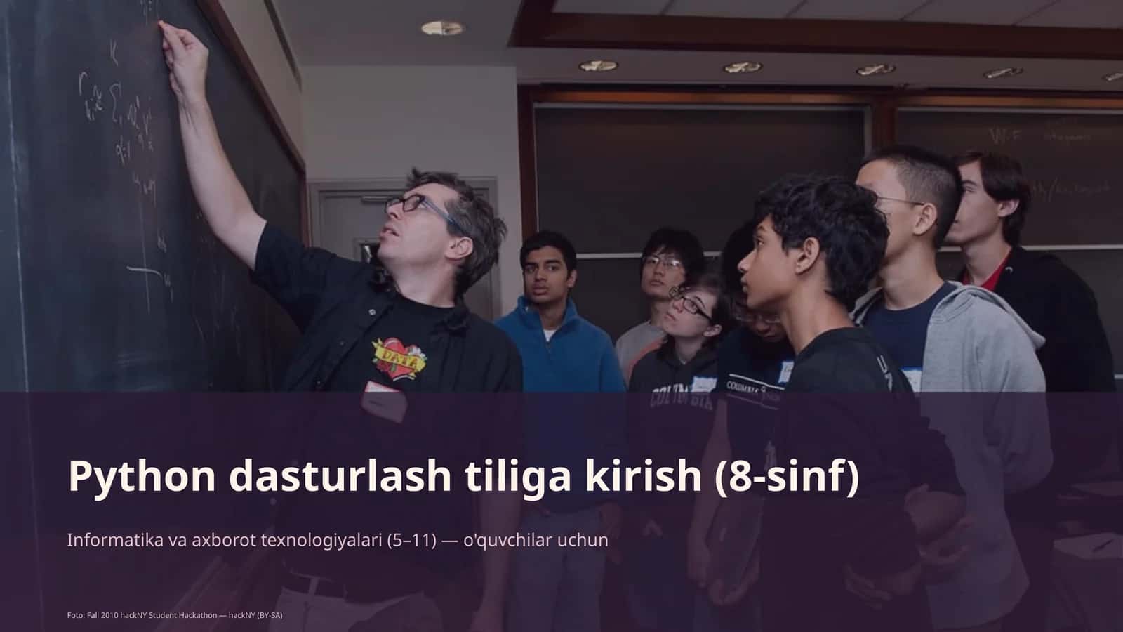 Python dasturlash tiliga kirish (8-sinf)
