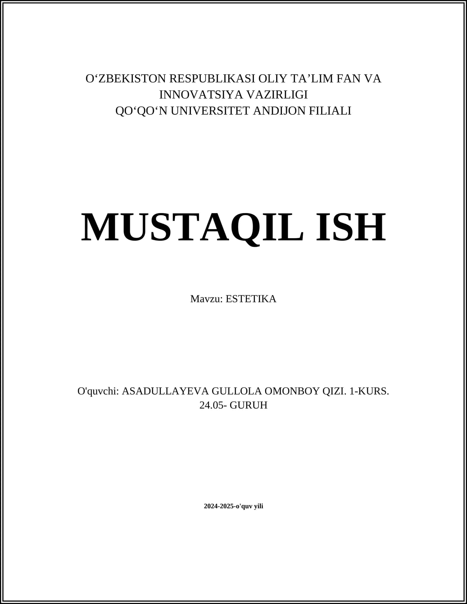 Estetika Tarixi
