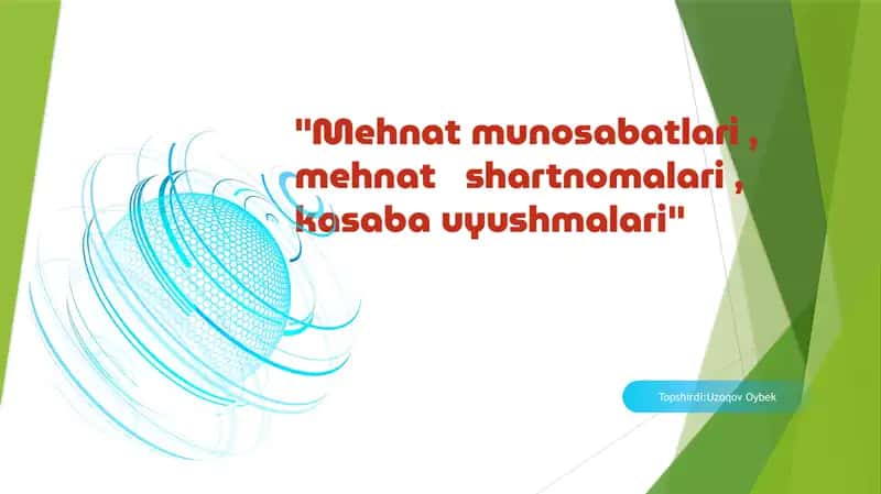 Mehnat munosabatlari