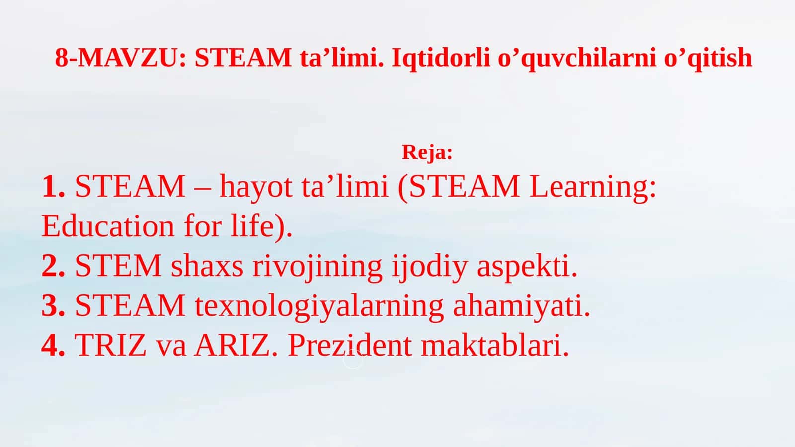 STEM va STEAM O'qitish