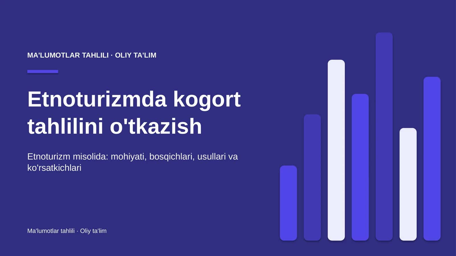 etnoturizmda kogort tahlilini o'tkazish 8724