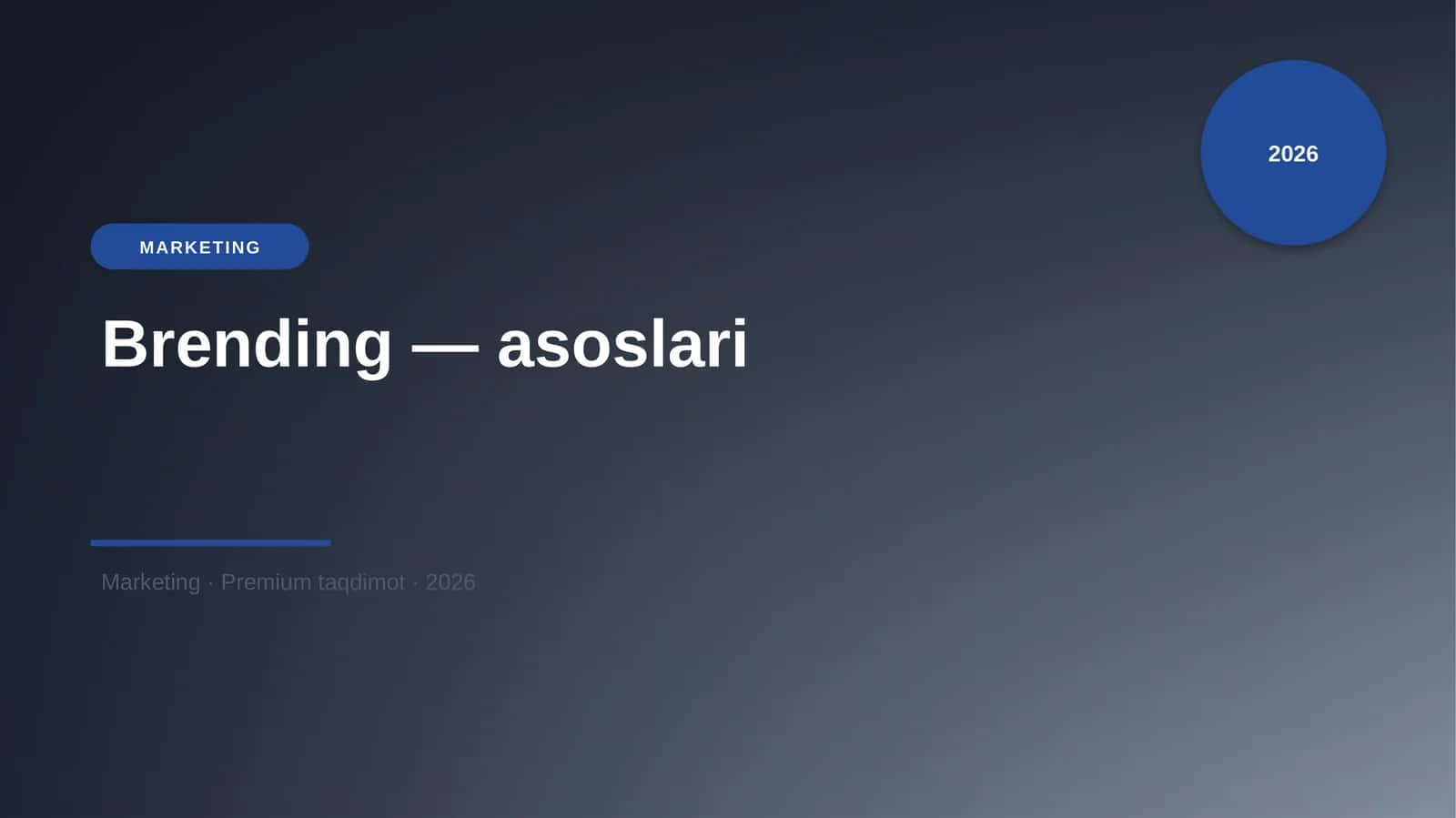 Brending — asoslari