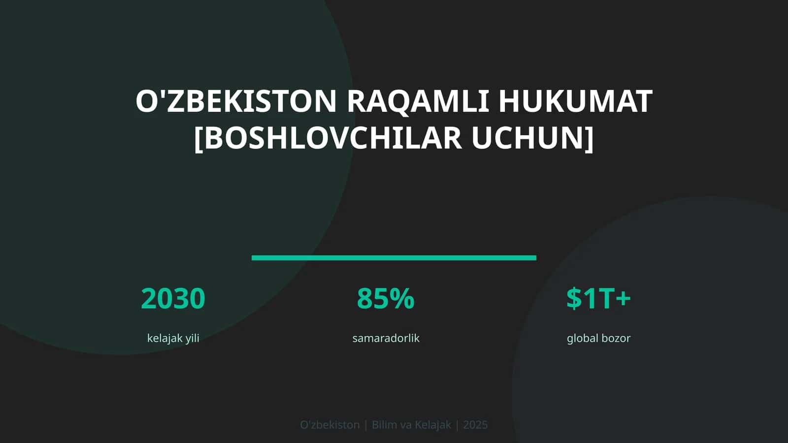 O'zbekiston raqamli hukumat [boshlovchilar uchun]