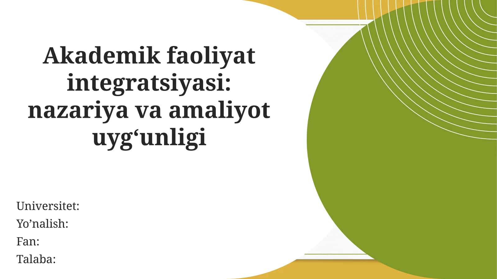 Akademik faoliyat integratsiyasi