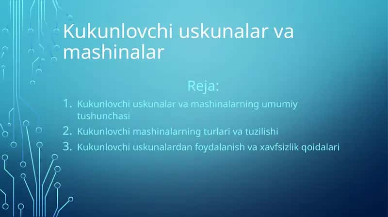 Kukunlovchi uskunalar va mashinalar