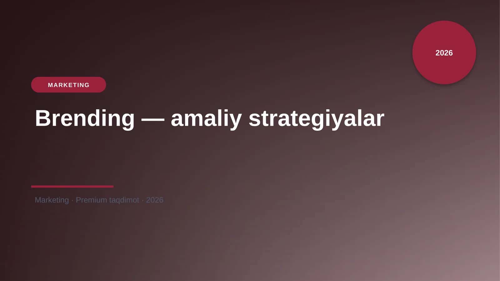 Brending — amaliy strategiyalar