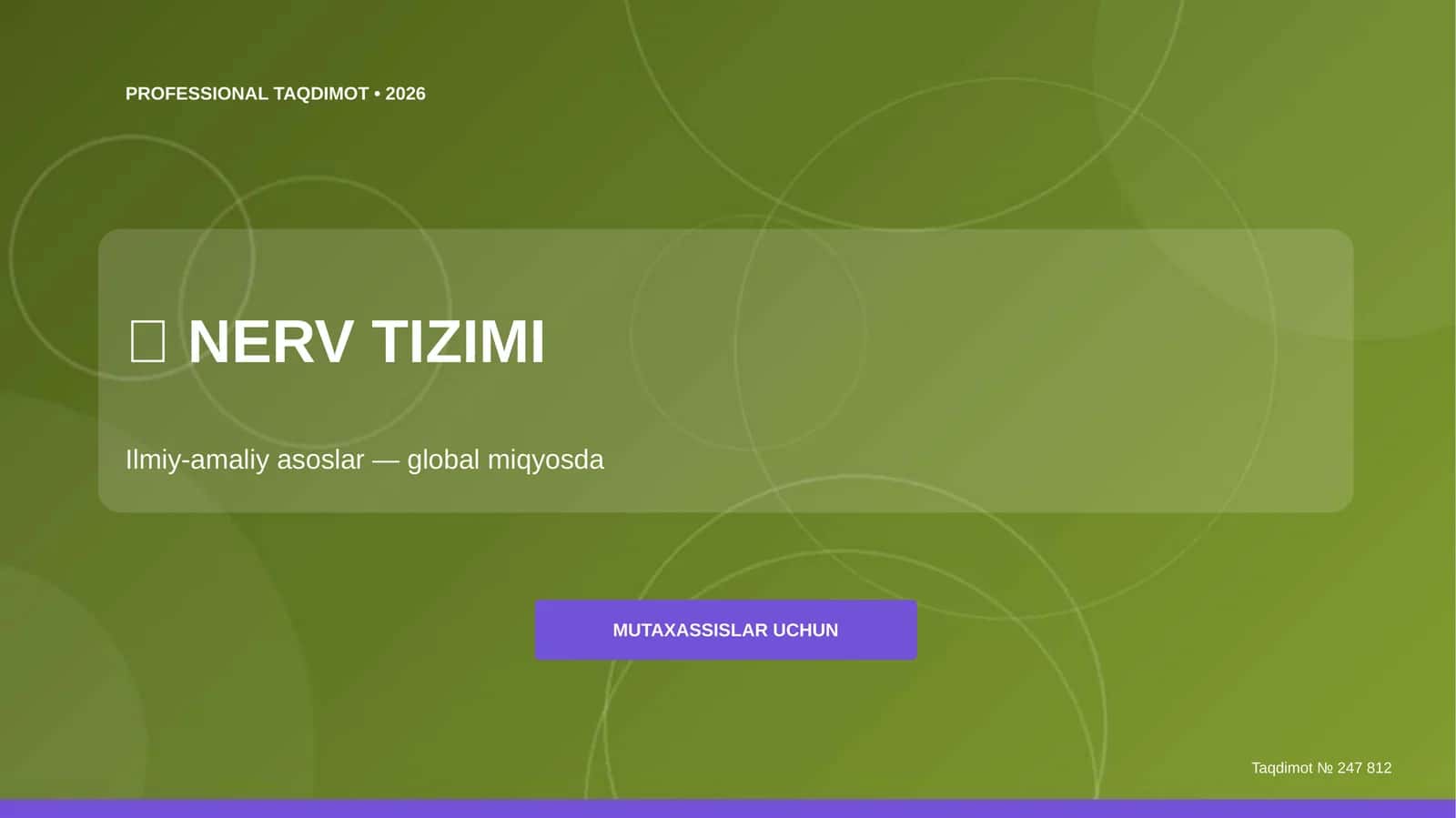 PROFESSIONAL TAQDIMOT • 2026