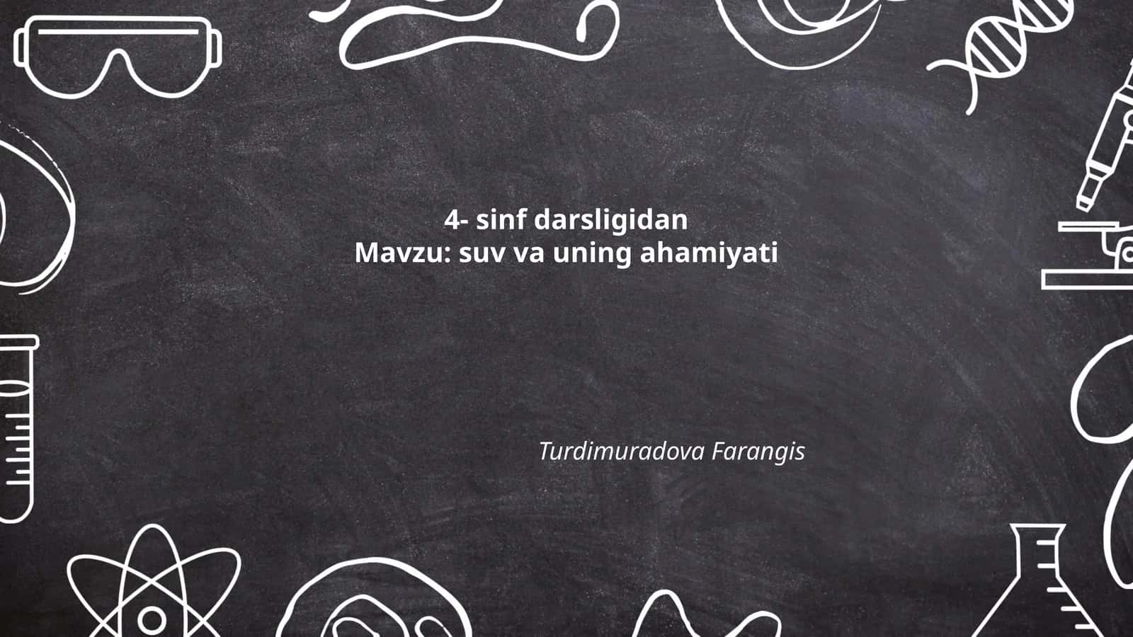 Suv va uning ahamiyati