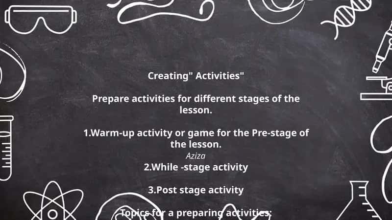 Creating" Activities"