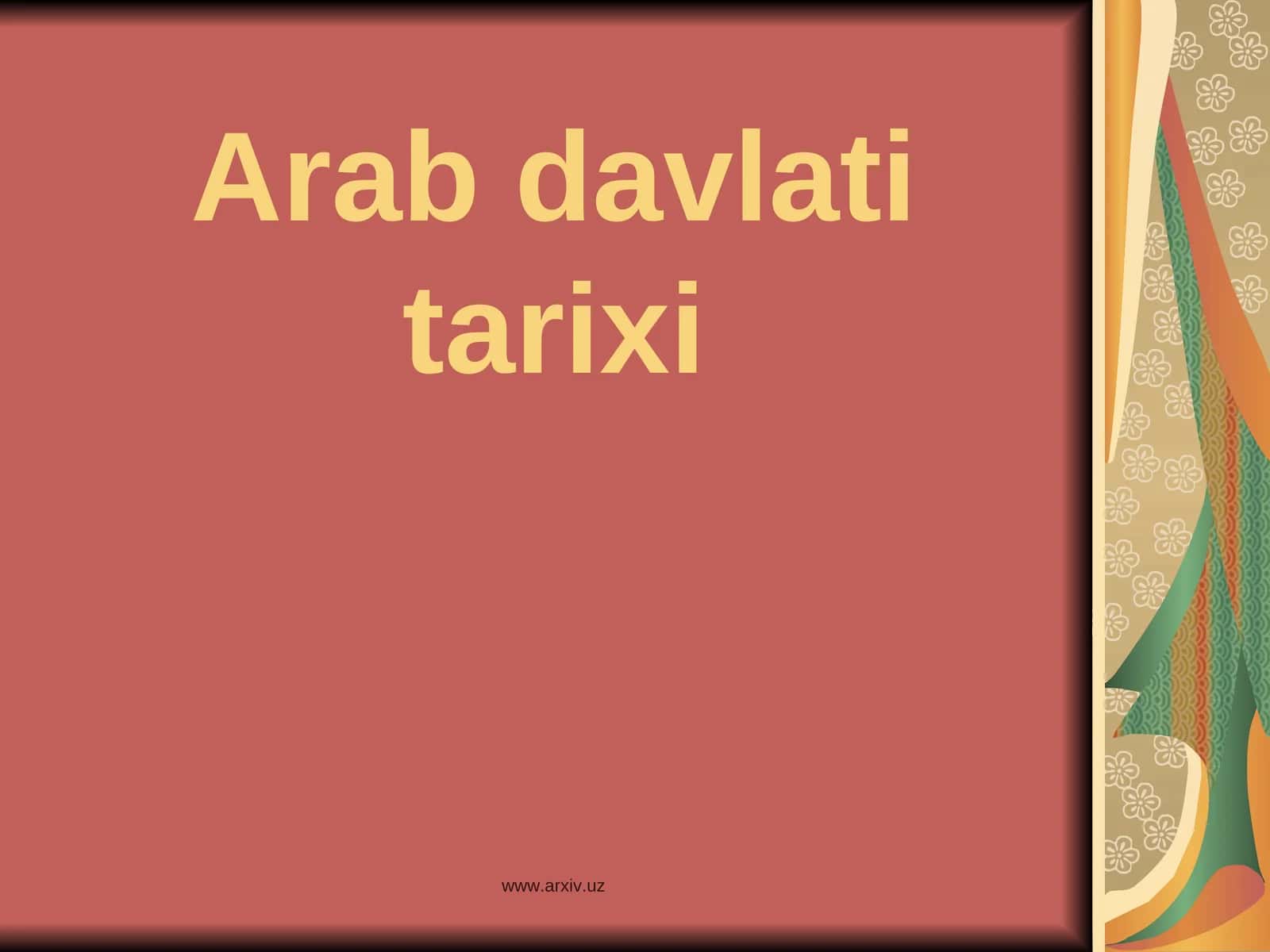 Arab davlati tarixi