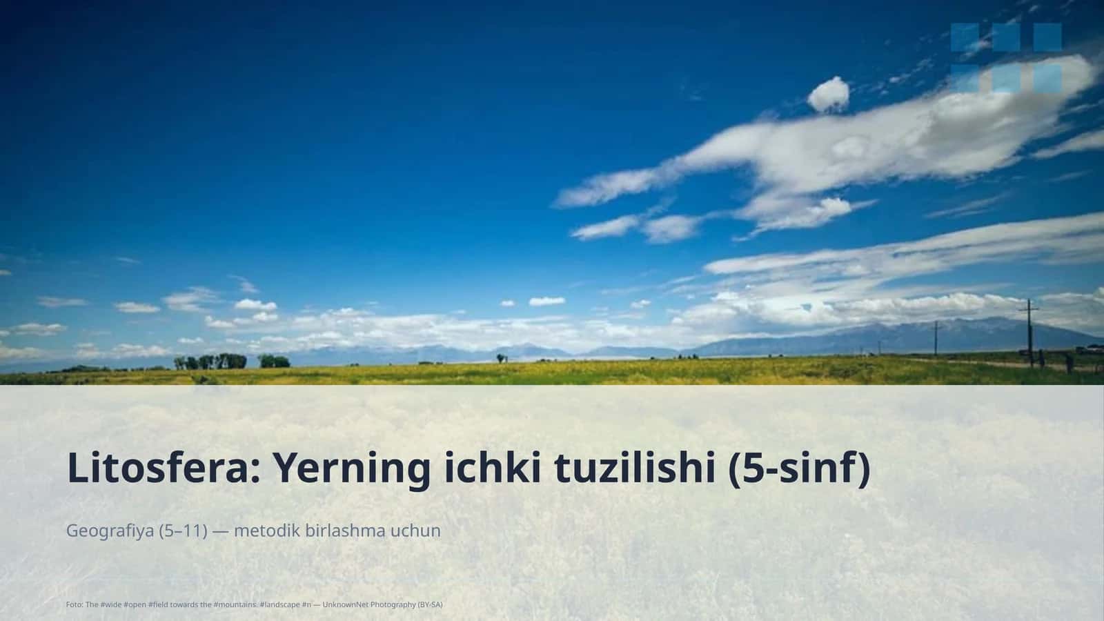 Litosfera: Yerning ichki tuzilishi (5-sinf)