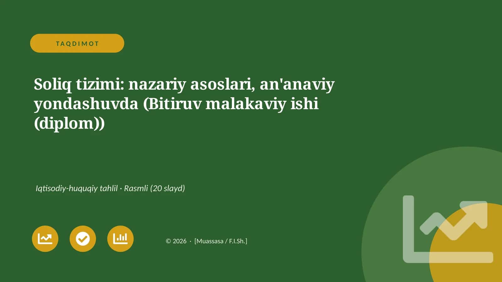 Soliq tizimi: nazariy asoslari, an'anaviy yondashuvda (Bitiruv malakaviy ishi (diplom))