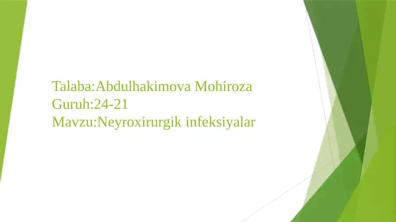 Neyroxirurgik infeksiyalar