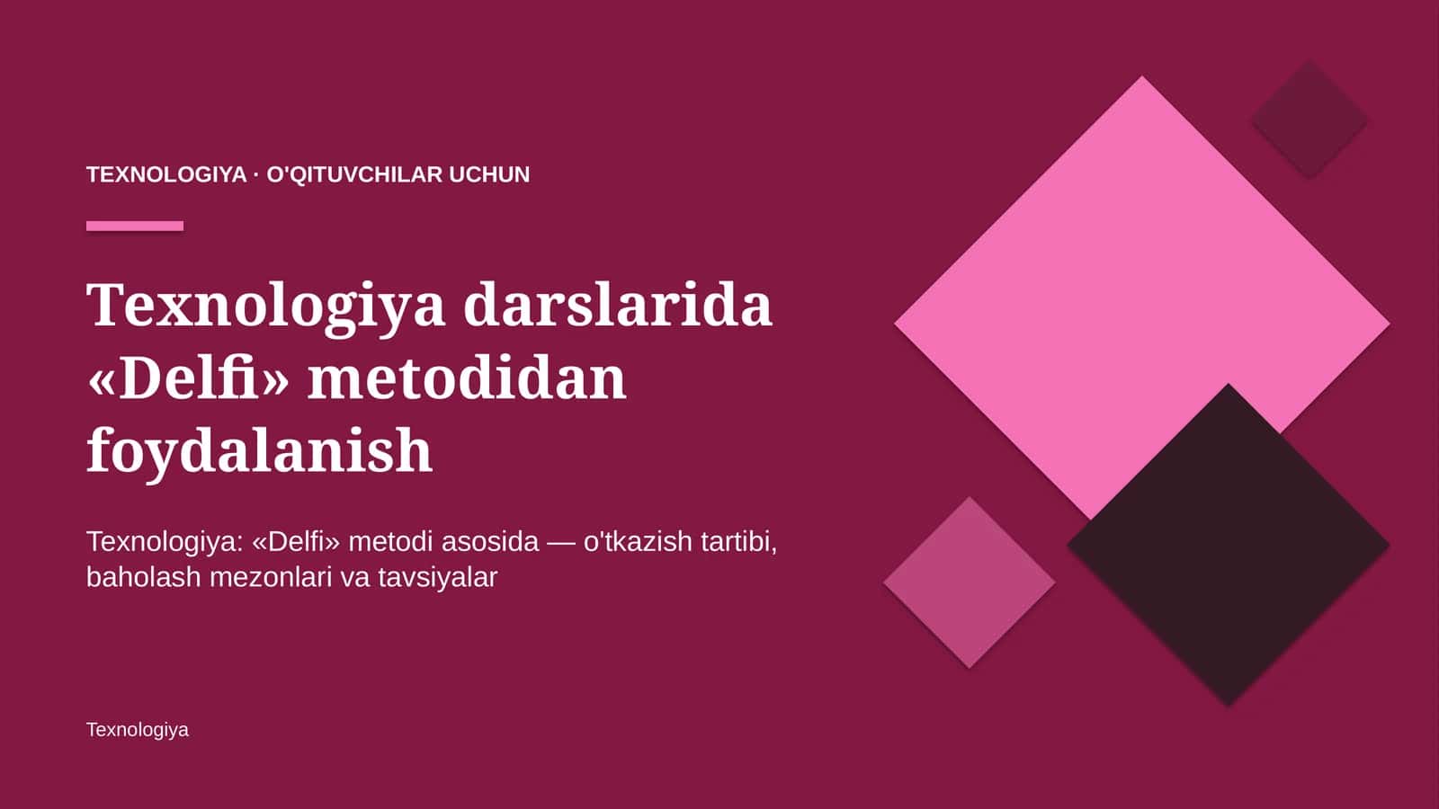 texnologiya darslarida delfi metodidan foydalanish 3008