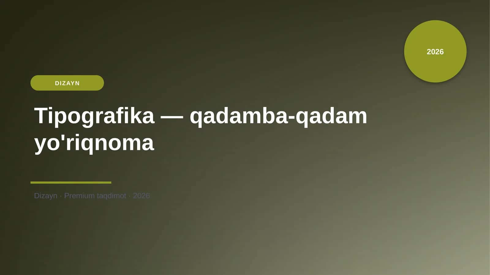 Tipografika - qadamba-qadam yo'riqnoma