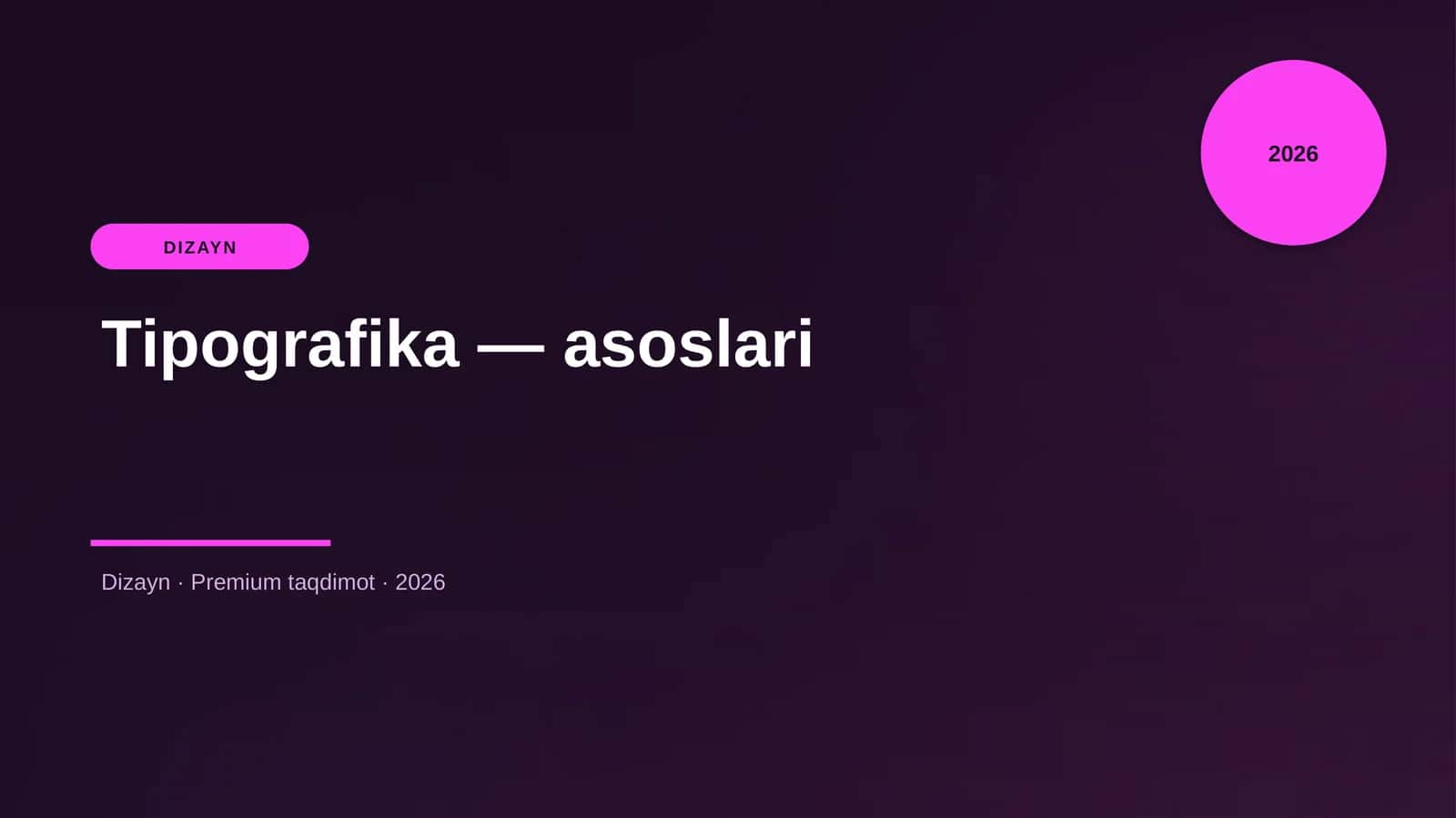 Tipografika — asoslari