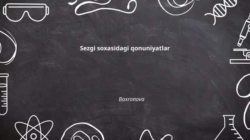 Sezgi soxasidagi qonuniyatlar