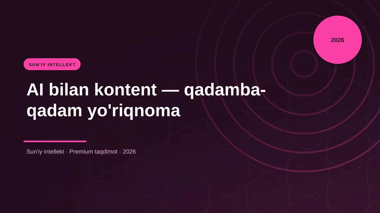 AI bilan kontent — qadamba-qadam yo'riqnoma