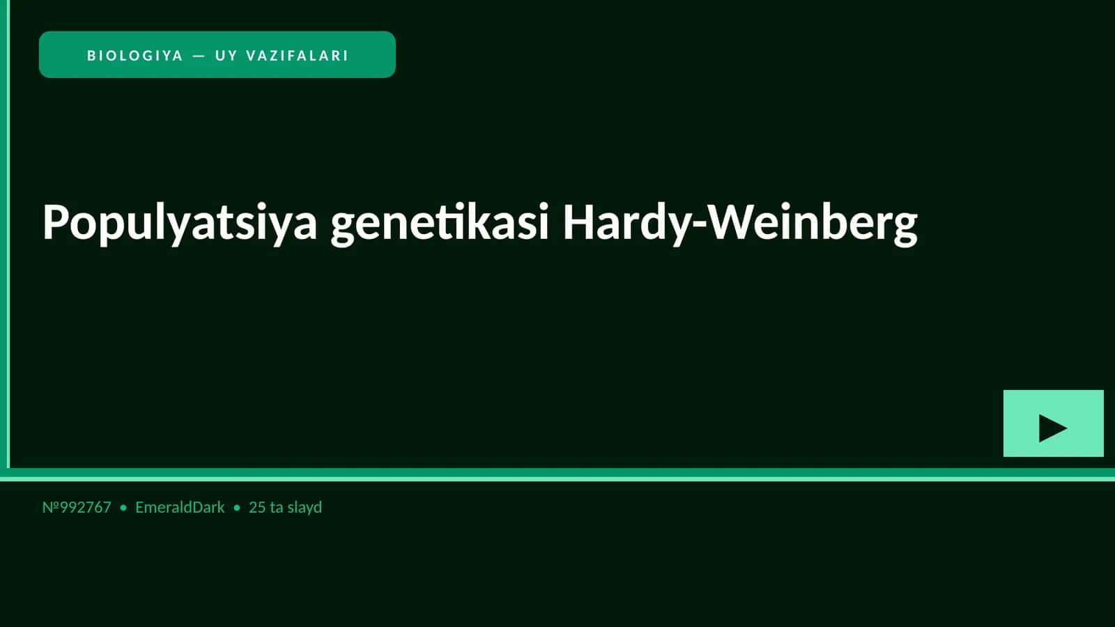 Populyatsiya genetikasi Hardy-Weinberg