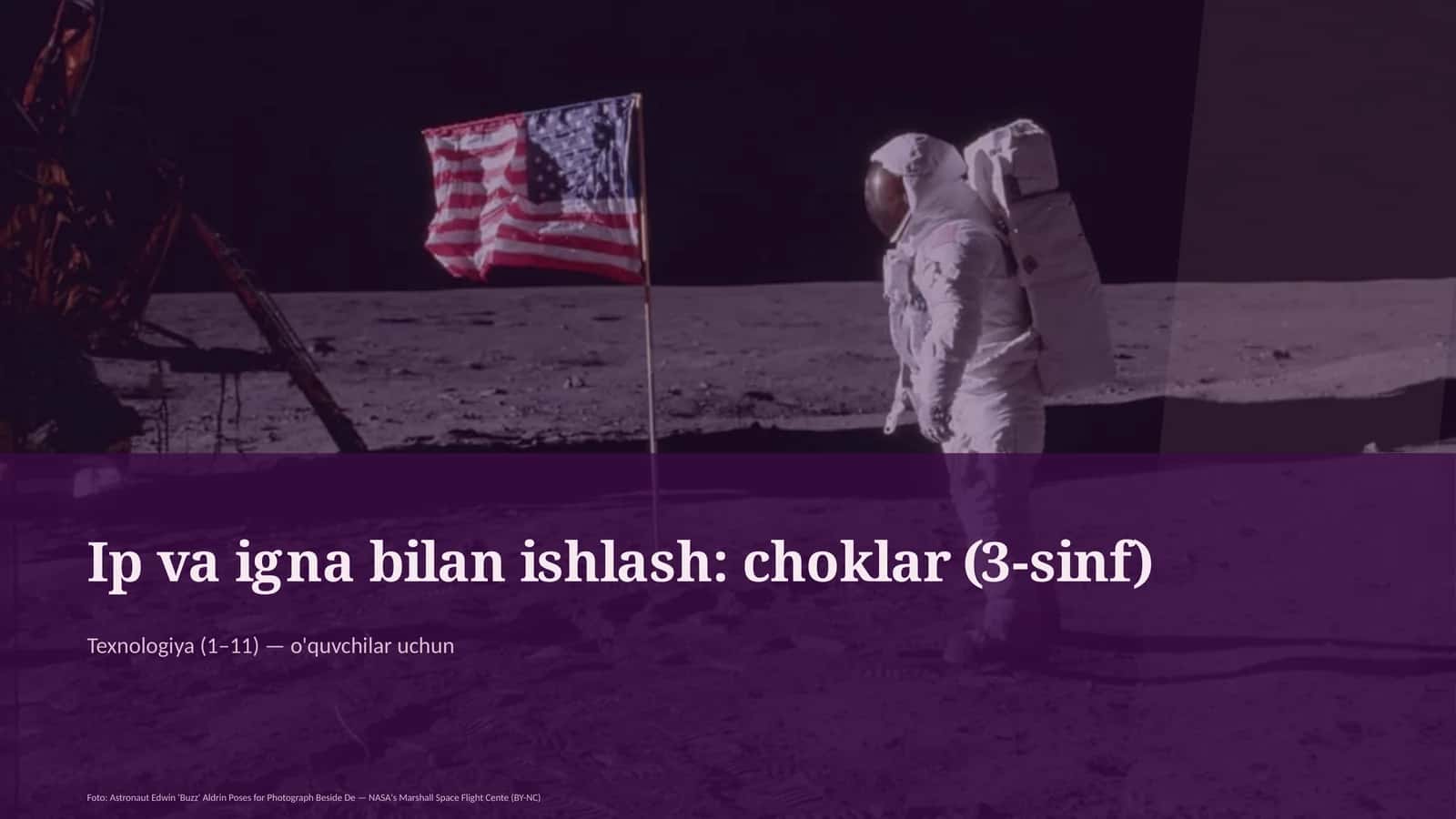 Ip va igna bilan ishlash: choklar (3-sinf)